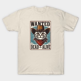 Cowboy cat - wanted dead or alive T-Shirt